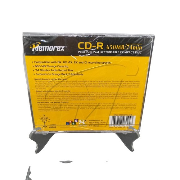 Memorex CD R Professional Recordable Lot of 2 650 MB 74 mins Sealed - Picture 4 of 7